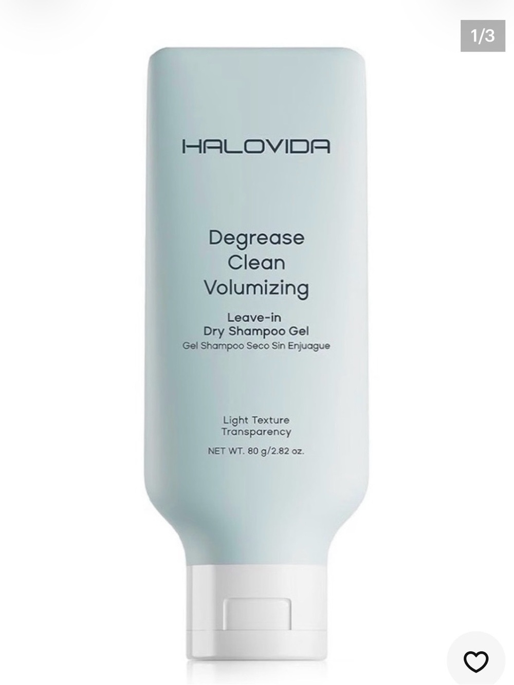 NIB Halovida Leave-In Shampoo Gel Volumizing & Degreasing